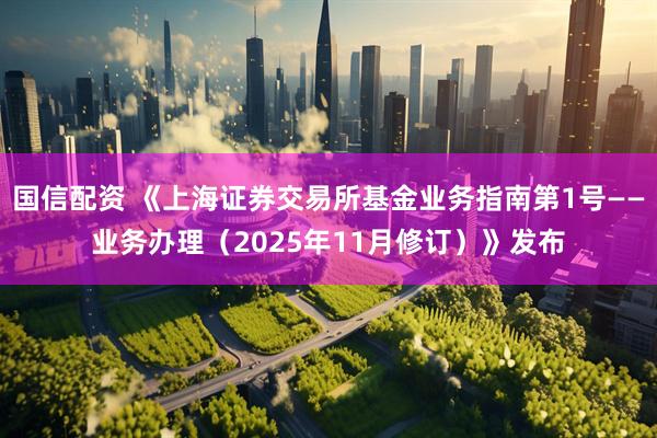 国信配资 《上海证券交易所基金业务指南第1号——业务办理（2025年11月修订）》发布